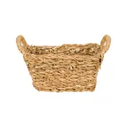 CESTO RETANGULAR COM ALÇAS A 8 CM X 18 CM X 12 CM NATURE - FIBRA NATURAL - Foto 1