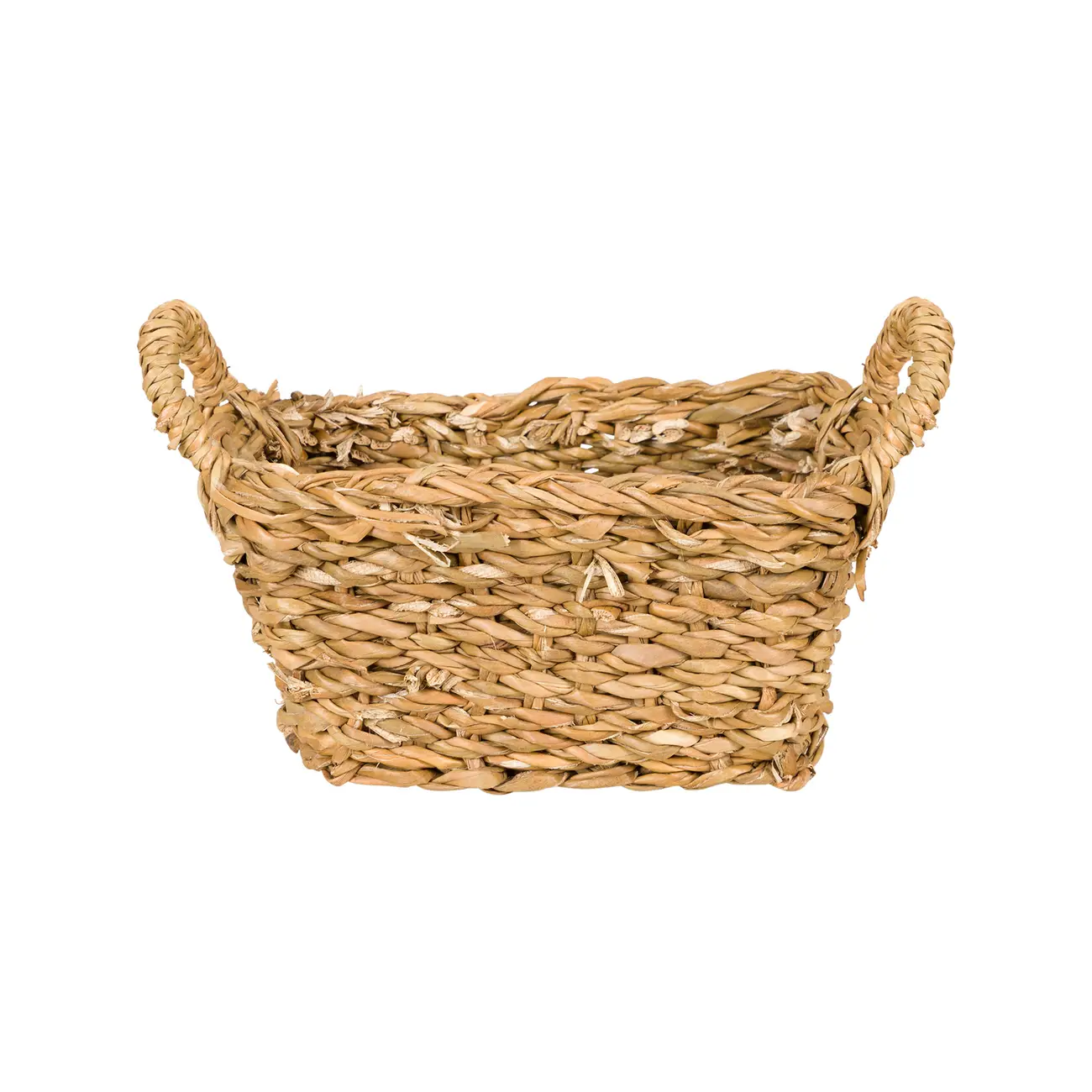 CESTO RETANGULAR COM ALÇAS A 8 CM X 18 CM X 12 CM NATURE - FIBRA NATURAL - Foto 1