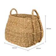CESTO RETANGULAR 36 CM X 34 CM X 28 CM NIKITA - FIBRA NATURAL - Foto 7