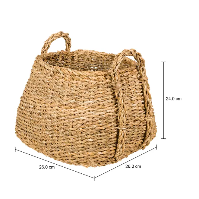 CESTO RETANGULAR 24 CM X 26 CM X 26 CM NIKITA - FIBRA NATURAL - Foto 8