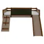CAMA DE SOLTEIRO COM ESCORREGADOR E ESCALADA 78 CM GARATUJA - CAMELO/MUSGO - Foto 1