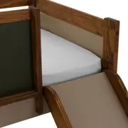 CAMA DE SOLTEIRO COM ESCORREGADOR E ESCALADA 78 CM GARATUJA - CAMELO/MUSGO - Foto 6