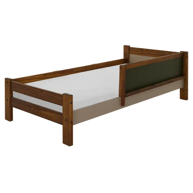 CAMA JÚNIOR 78 CM GARATUJA - CAMELO/MUSGO - Foto 1