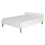 CAMA DE CASAL 1,38 M LIN - BRANCO/NOZES - Foto 1