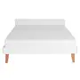 CAMA DE CASAL 1,38 M LIN - BRANCO/NOZES - Foto 2