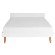 CAMA DE CASAL 1,38 M LIN - BRANCO/NOZES - Foto 2