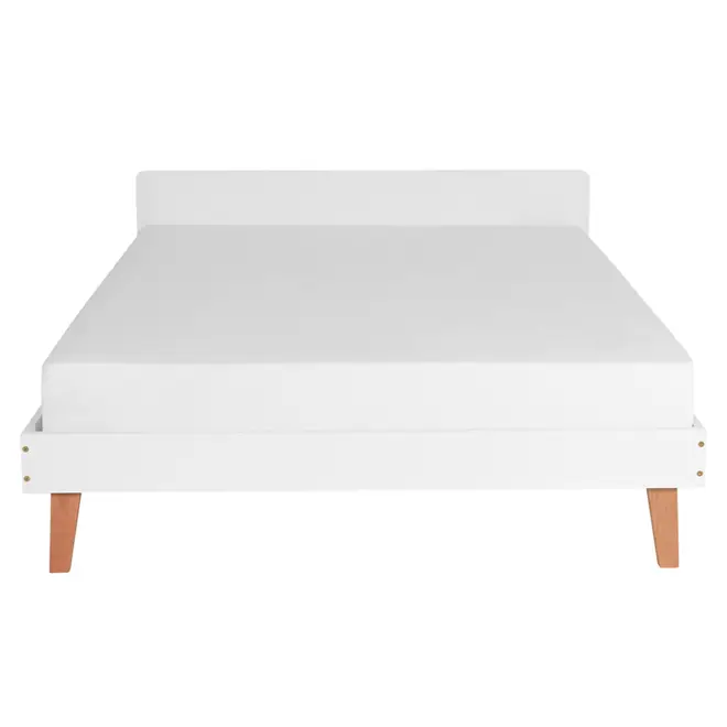 CAMA DE CASAL 1,38 M LIN - BRANCO/NOZES - Foto 2