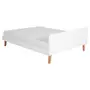 CAMA DE CASAL 1,38 M LIN - BRANCO/NOZES - Foto 3