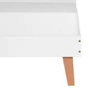 CAMA DE CASAL 1,38 M LIN - BRANCO/NOZES - Foto 5