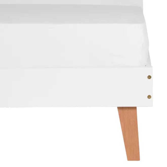 CAMA DE CASAL 1,38 M LIN - BRANCO/NOZES - Foto 5