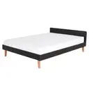 PRETO/NOZES - CAMA DE CASAL 1,38 M LIN