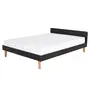 PRETO/NOZES - CAMA DE CASAL 1,38 M LIN