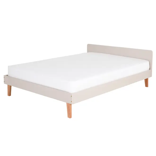 CAMA DE CASAL 1,38 M LIN - BEGE/NOZES - Foto 1