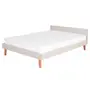 BEGE/NOZES - CAMA DE CASAL 1,38 M LIN