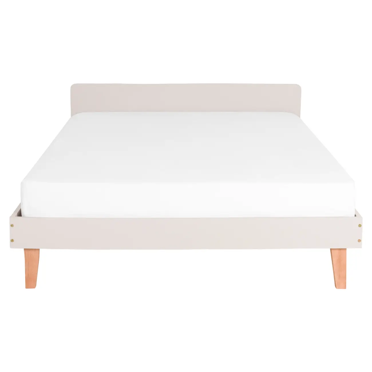 CAMA DE CASAL 1,38 M LIN - BEGE/NOZES - Foto 2