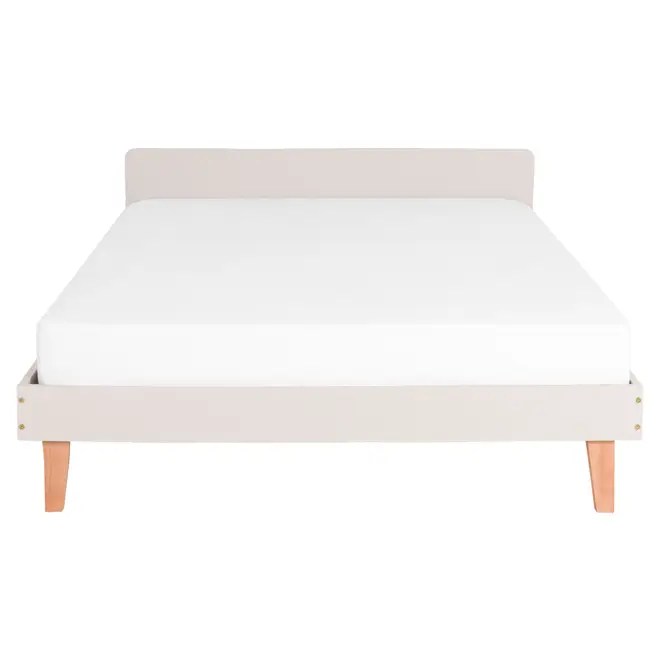 CAMA DE CASAL 1,38 M LIN - BEGE/NOZES - Foto 2