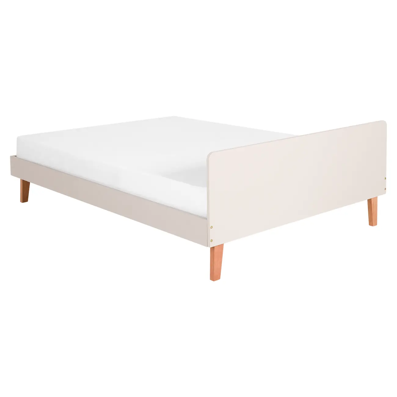 CAMA DE CASAL 1,38 M LIN - BEGE/NOZES - Foto 3