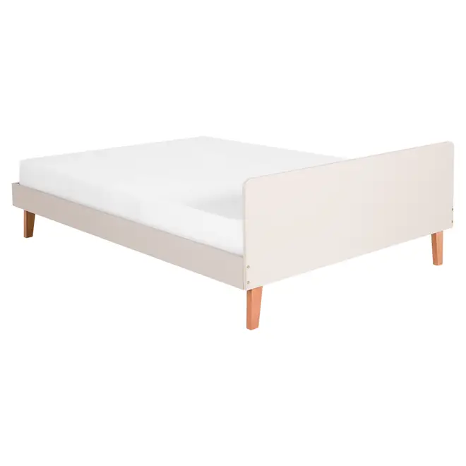 CAMA DE CASAL 1,38 M LIN - BEGE/NOZES - Foto 3
