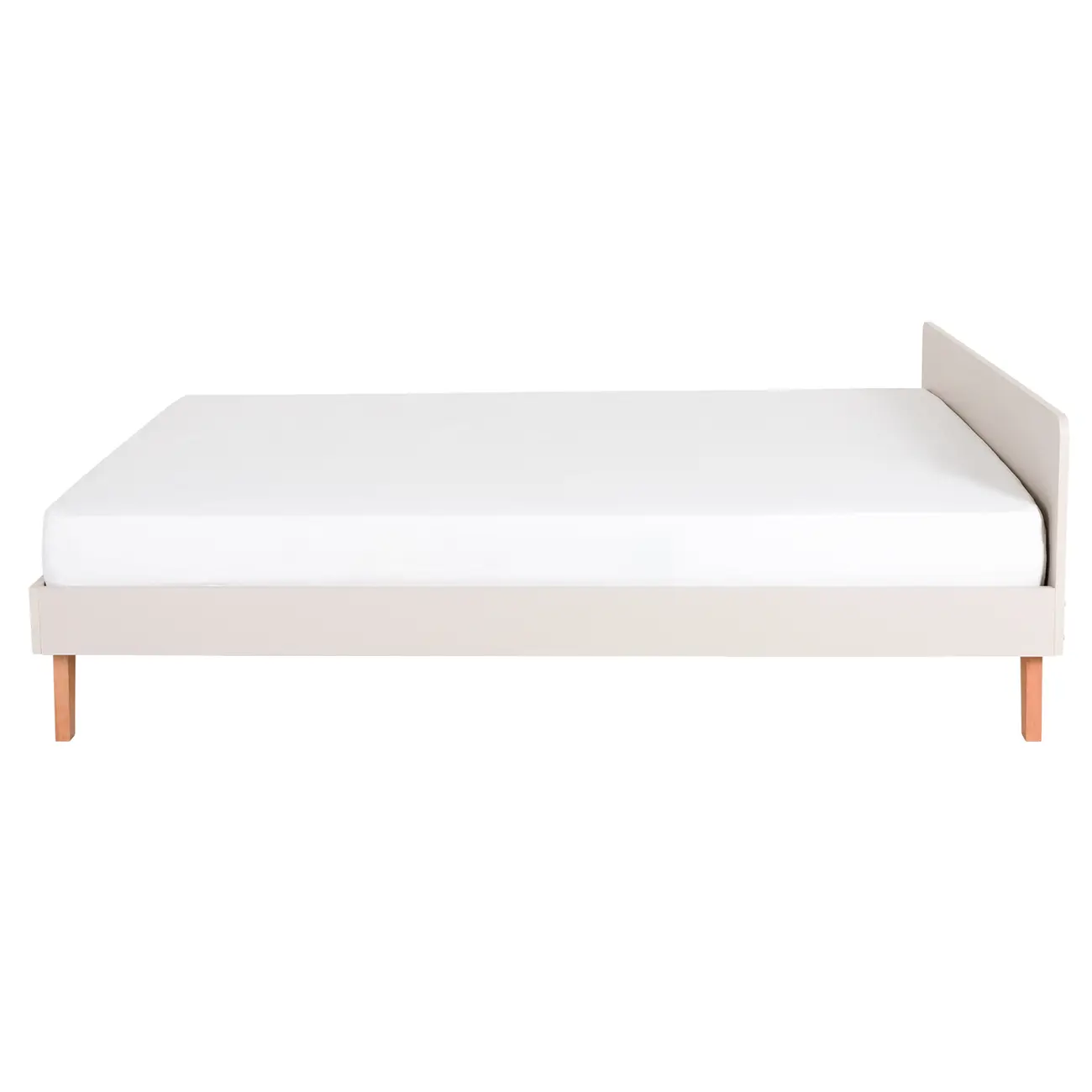 CAMA DE CASAL 1,38 M LIN - BEGE/NOZES - Foto 4
