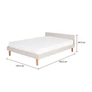 CAMA DE CASAL 1,38 M LIN - BEGE/NOZES - Foto 7