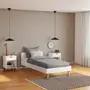 CAMA DE SOLTEIRO 88 CM LIN - BRANCO/NOZES - Foto 8