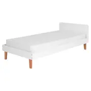CAMA DE SOLTEIRO 88 CM LIN - BRANCO/NOZES - Foto 1