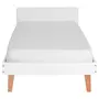 CAMA DE SOLTEIRO 88 CM LIN - BRANCO/NOZES - Foto 2