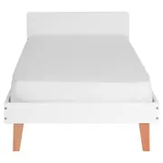 CAMA DE SOLTEIRO 88 CM LIN - BRANCO/NOZES - Foto 2