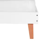 CAMA DE SOLTEIRO 88 CM LIN - BRANCO/NOZES - Foto 5