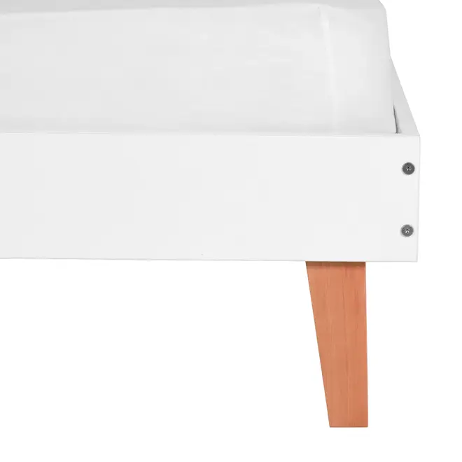 CAMA DE SOLTEIRO 88 CM LIN - BRANCO/NOZES - Foto 5