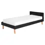 PRETO/NOZES - CAMA DE SOLTEIRO 88 CM LIN