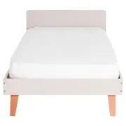CAMA DE SOLTEIRO 88 CM LIN - BEGE/NOZES - Foto 2
