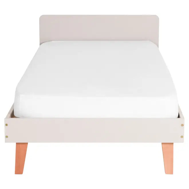 CAMA DE SOLTEIRO 88 CM LIN - BEGE/NOZES - Foto 2