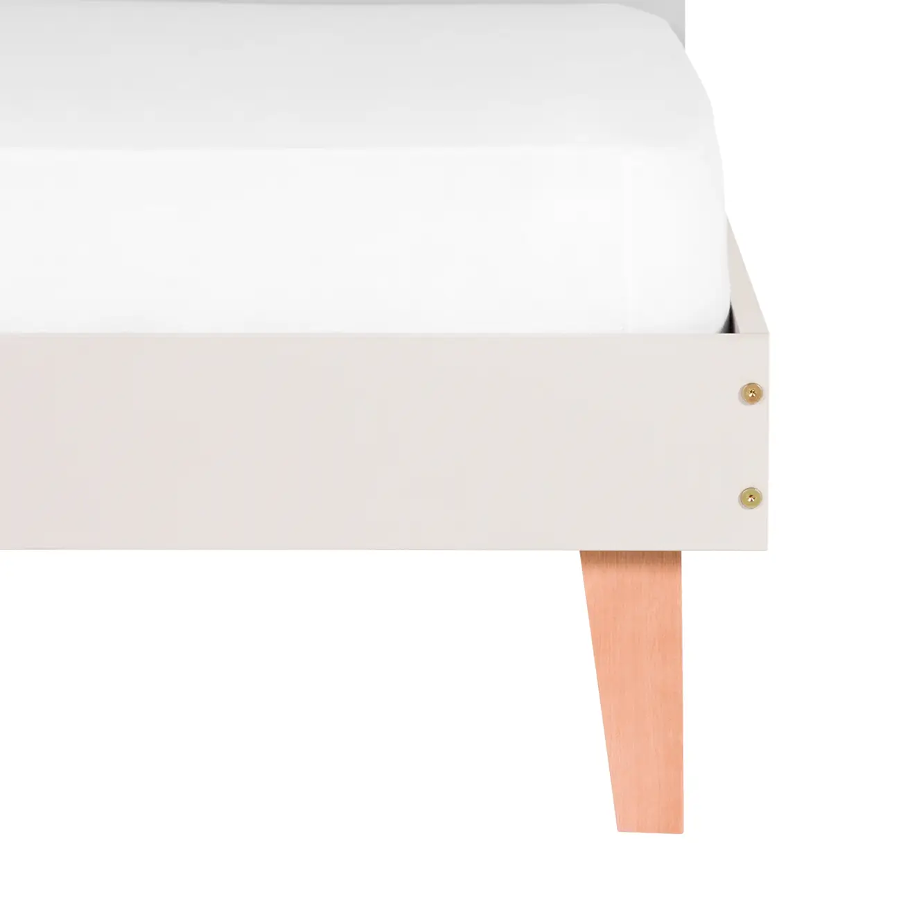 CAMA DE SOLTEIRO 88 CM LIN - BEGE/NOZES - Foto 5