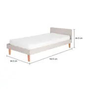 CAMA DE SOLTEIRO 88 CM LIN - BEGE/NOZES - Foto 7