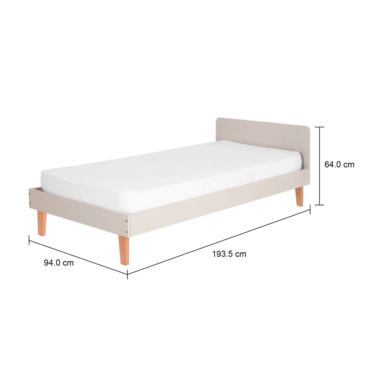 CAMA DE SOLTEIRO 88 CM LIN - BEGE/NOZES - Foto 7