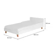 CAMA JÚNIOR 78 CM LIN - BRANCO/NOZES - Foto 7