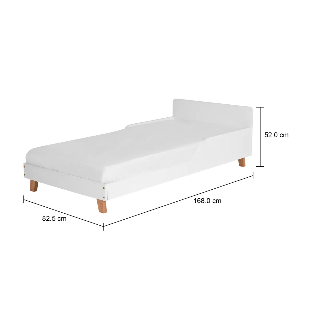 CAMA JÚNIOR 78 CM LIN - BRANCO/NOZES - Foto 7