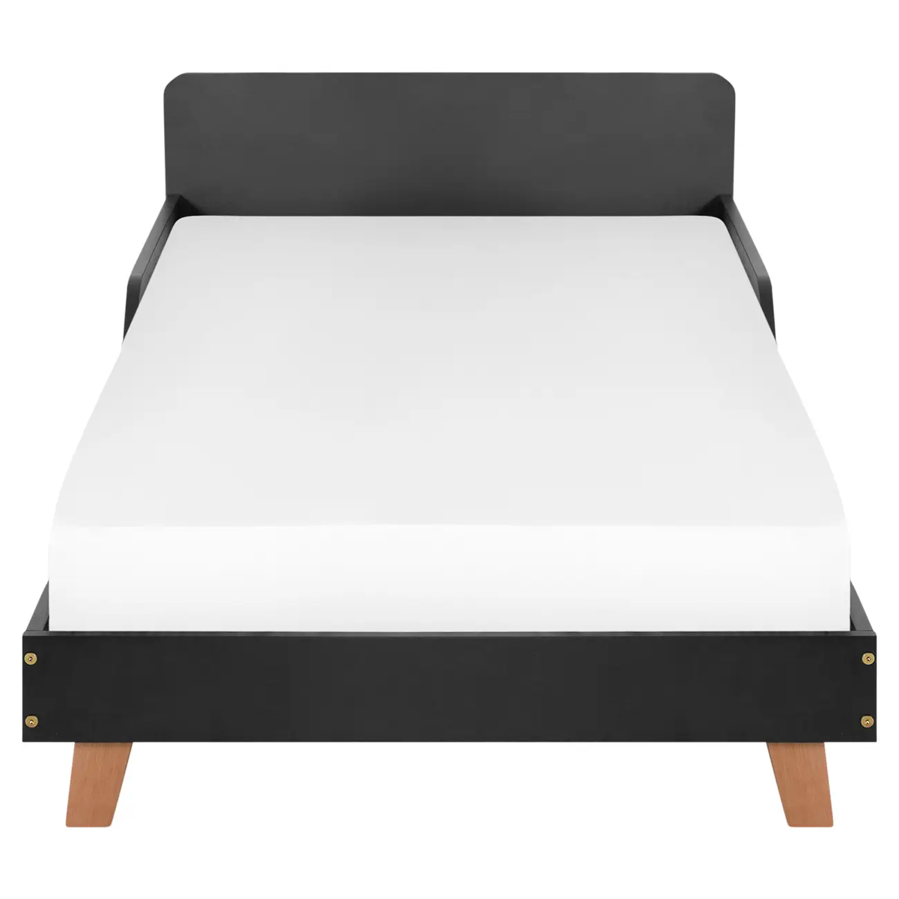 CAMA JÚNIOR 78 CM LIN - PRETO/NOZES - Foto 2