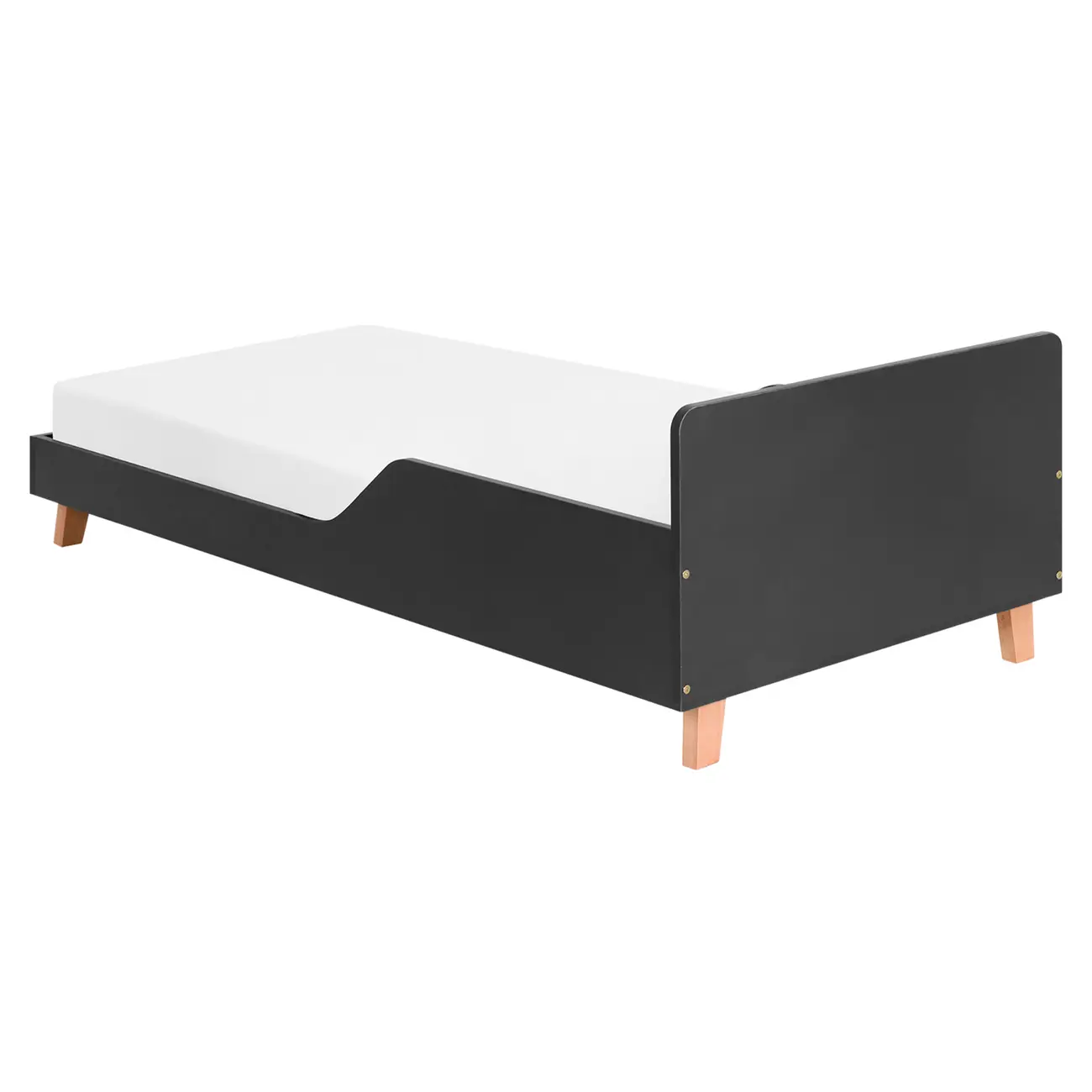 CAMA JÚNIOR 78 CM LIN - PRETO/NOZES - Foto 3