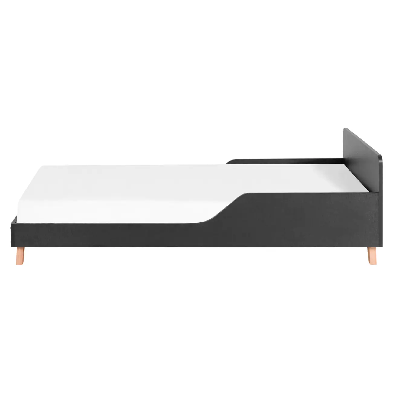 CAMA JÚNIOR 78 CM LIN - PRETO/NOZES - Foto 4