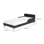 CAMA JÚNIOR 78 CM LIN - PRETO/NOZES - Foto 7