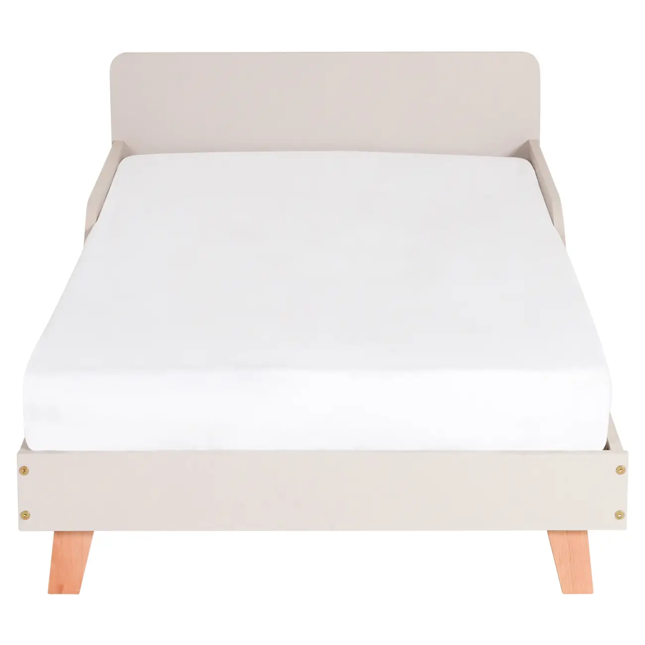 CAMA JÚNIOR 78 CM LIN - BEGE/NOZES - Foto 2