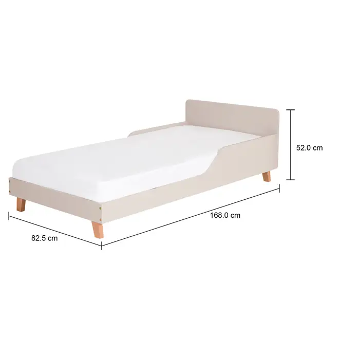 CAMA JÚNIOR 78 CM LIN - BEGE/NOZES - Foto 7