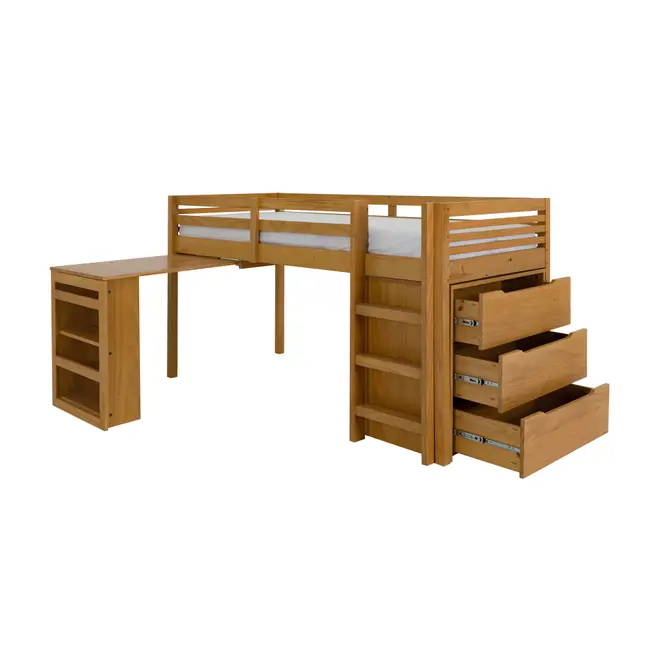 SISTEMA DE QUARTO INTEGRADO COM CÔMODA E ESCRIVANINHA TRILEGAL - AMÊNDOA - Foto 5