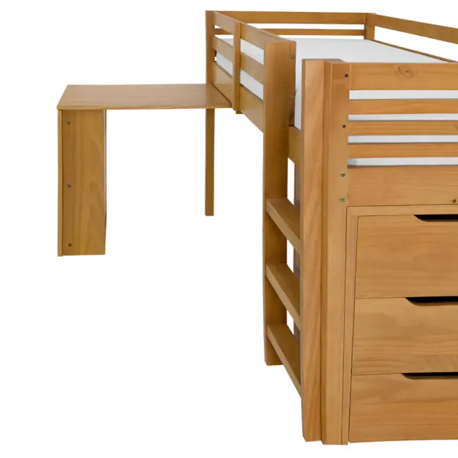 SISTEMA DE QUARTO INTEGRADO COM CÔMODA E ESCRIVANINHA TRILEGAL - AMÊNDOA - Foto 12
