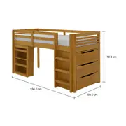 SISTEMA DE QUARTO INTEGRADO COM CÔMODA E ESCRIVANINHA TRILEGAL - AMÊNDOA - Foto 17