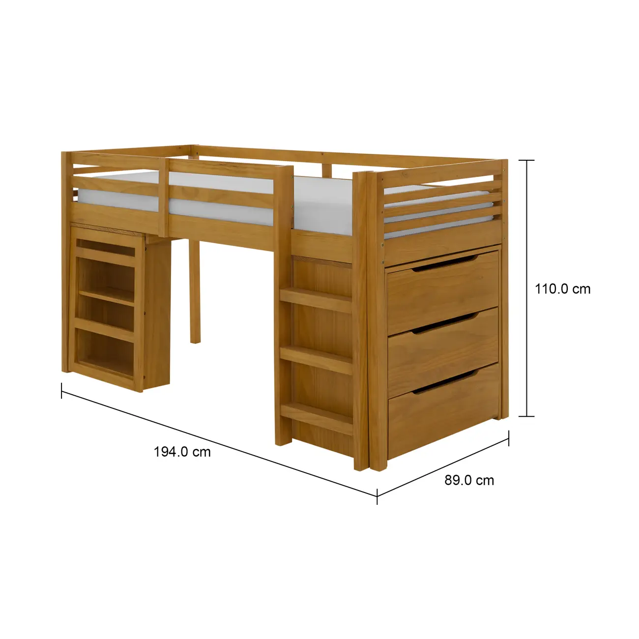 SISTEMA DE QUARTO INTEGRADO COM CÔMODA E ESCRIVANINHA TRILEGAL - AMÊNDOA - Foto 17