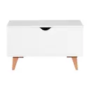 BRANCO/NOZES - BAÚ 70 CM X 35 CM LIN