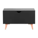 PRETO/NOZES - BAÚ 70 CM X 35 CM LIN